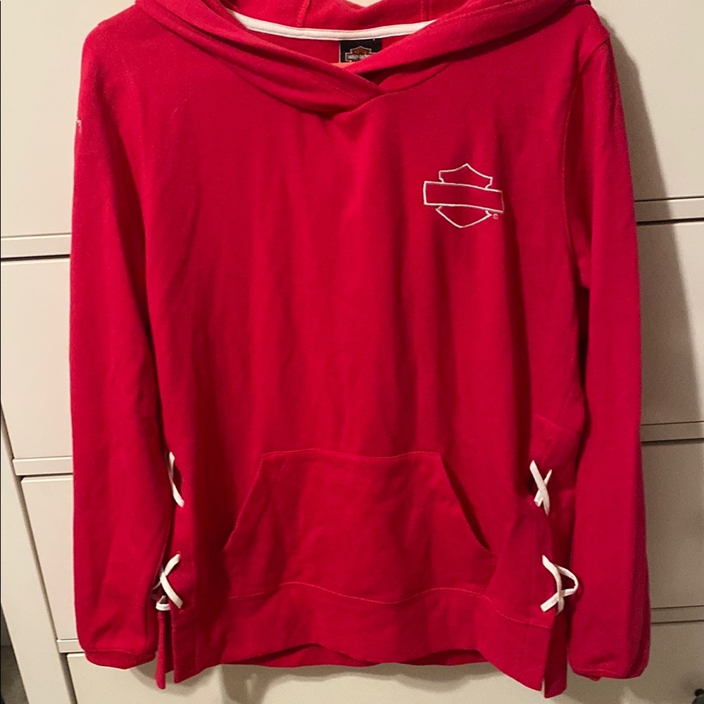 Harley-Davidson Crimson Hoodie with White Details